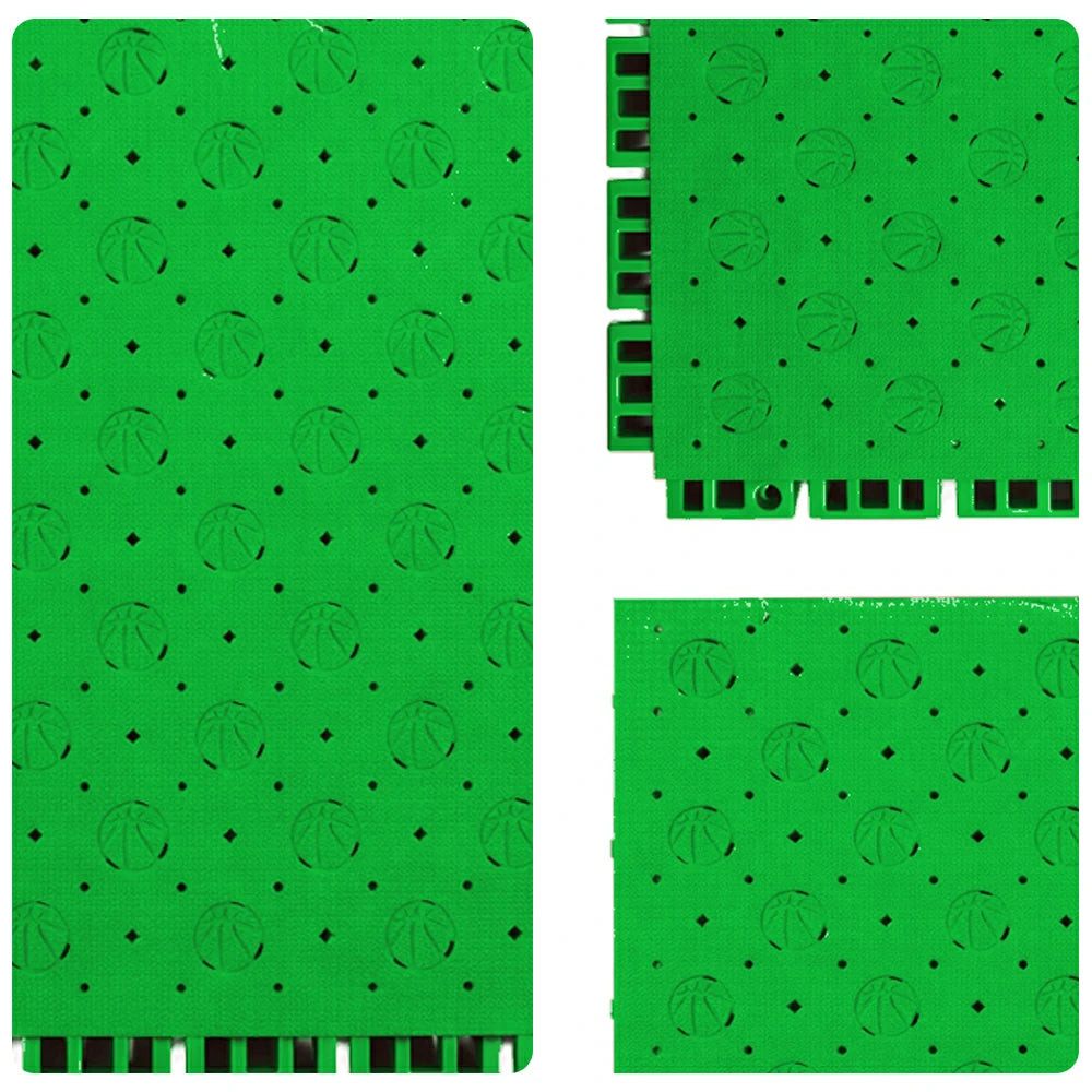 DUNK MASTER Outdoor Sports Flooring Tiles Interlocking Anti-Slip Court Floor 30.48cm Modular Tiles 10/20/30sqm Basketball Court Playground - Apple Green