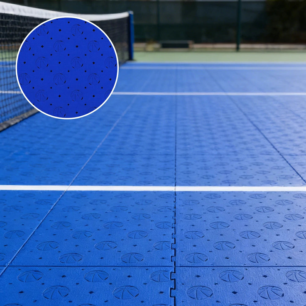 DUNK MASTER Outdoor Sports Flooring Tiles Interlocking Anti-Slip Court Floor 30.48cm Modular Tiles 10/20/30sqm Basketball Court Playground - Royal Blue