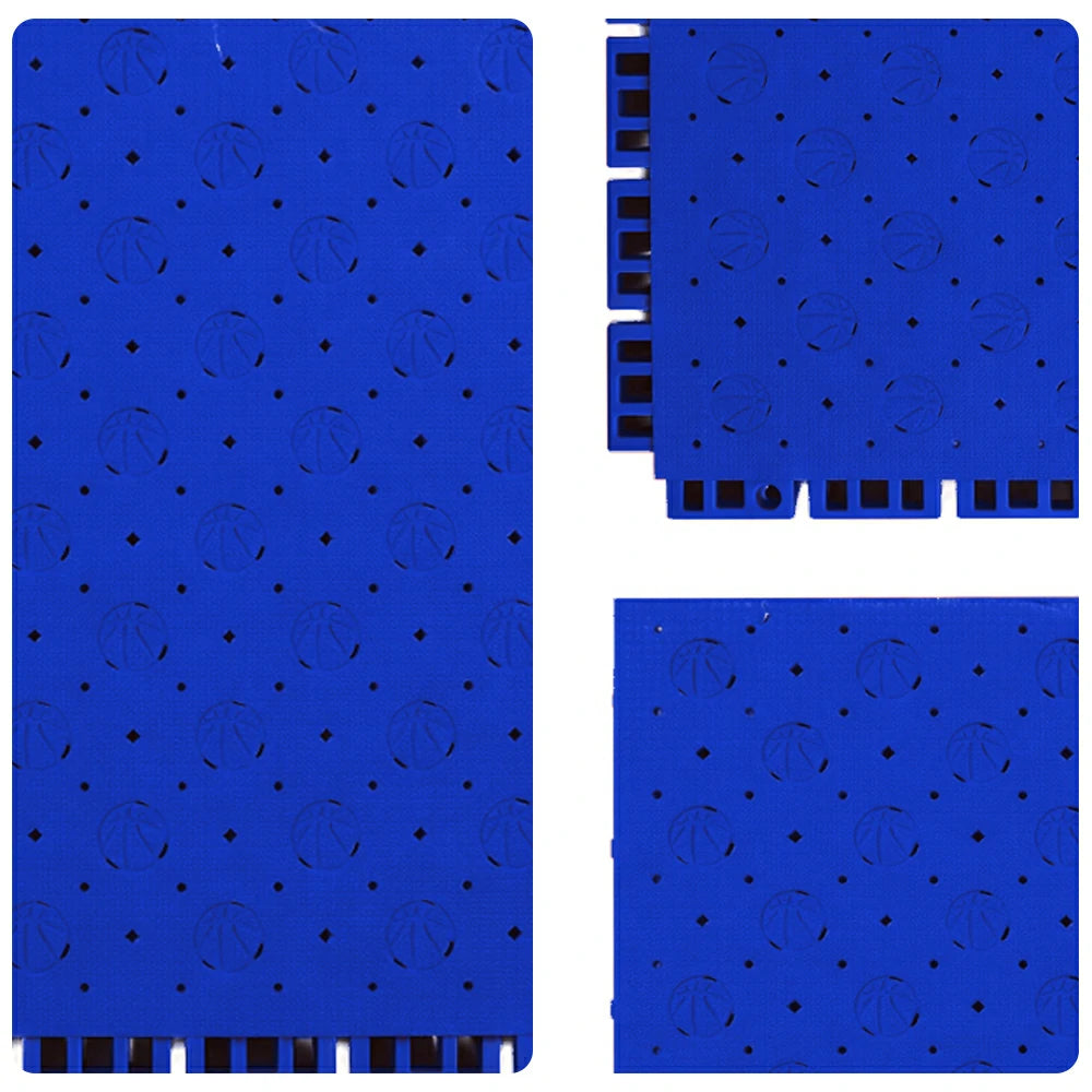 DUNK MASTER Outdoor Sports Flooring Tiles Interlocking Anti-Slip Court Floor 30.48cm Modular Tiles 10/20/30sqm Basketball Court Playground - Royal Blue