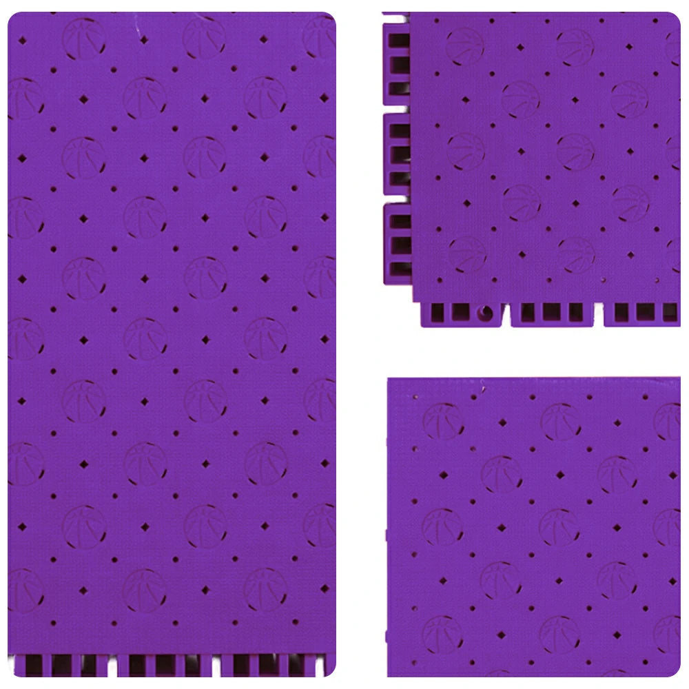 DUNK MASTER Outdoor Sports Flooring Tiles Interlocking Anti-Slip Court Floor 30.48cm Modular Tiles 10/20/30sqm Basketball Court Playground - Purple