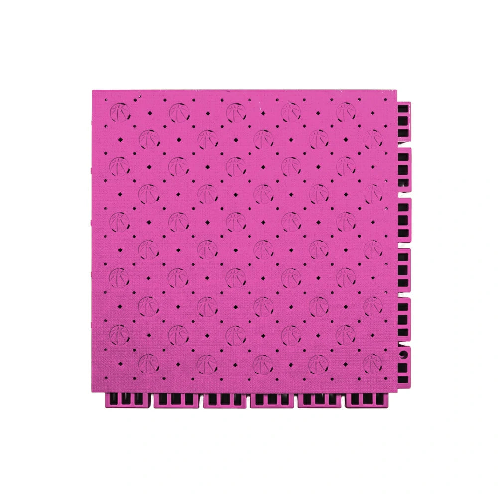 DUNK MASTER Outdoor Sports Flooring Tiles Interlocking Anti-Slip Court Floor 30.48cm Modular Tiles 10/20/30sqm Basketball Court Playground - Pink