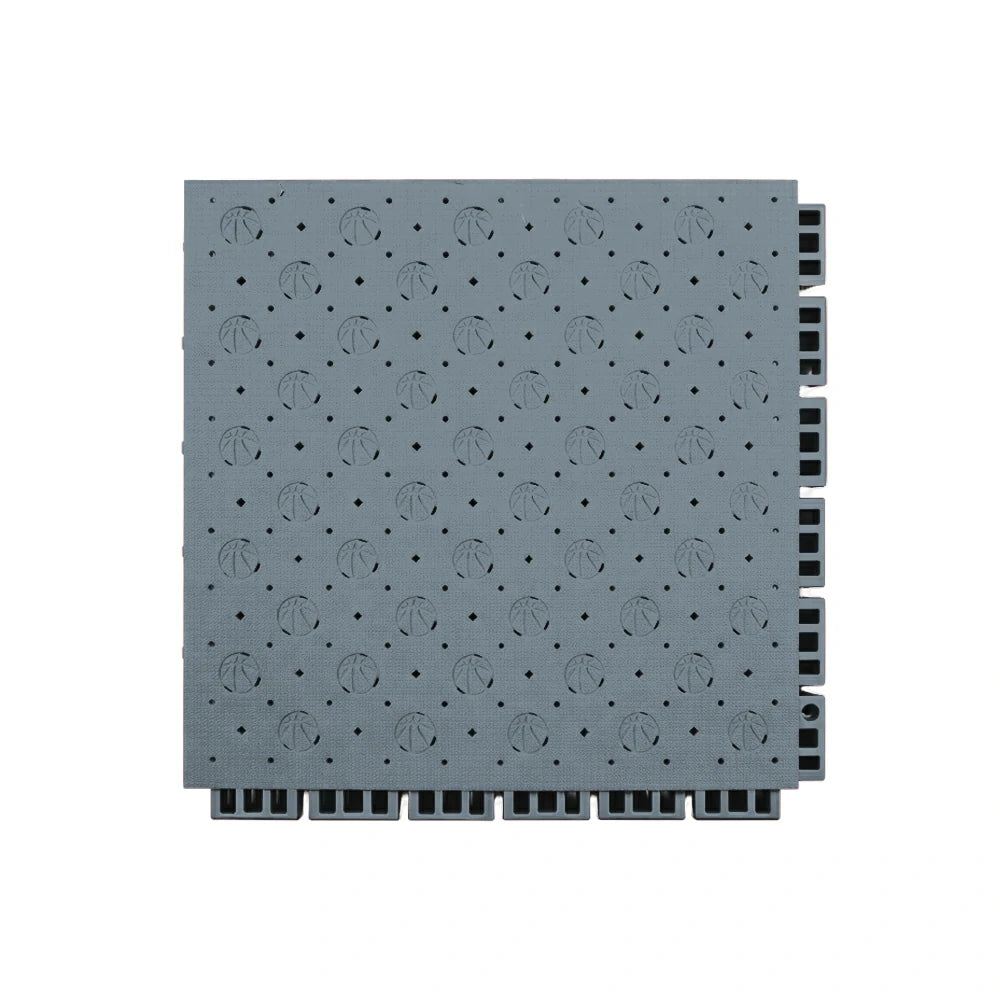DUNK MASTER Outdoor Sports Flooring Tiles Interlocking Anti-Slip Court Floor 30.48cm Modular Tiles 10/20/30sqm Basketball Court Playground - Light Grey