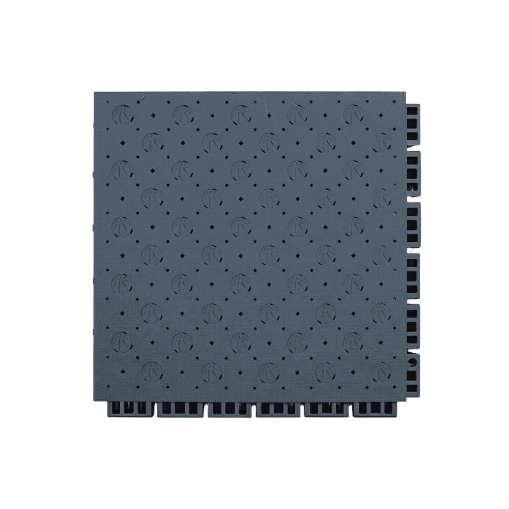 DUNK MASTER Outdoor Sports Flooring Tiles Interlocking Anti-Slip Court Floor 30.48cm Modular Tiles 10/20/30sqm Basketball Court Playground - Dark Grey
