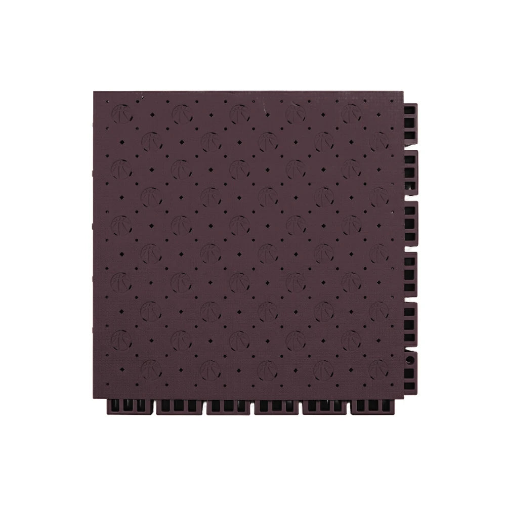DUNK MASTER Outdoor Sports Flooring Tiles Interlocking Anti-Slip Court Floor 30.48cm Modular Tiles 10/20/30sqm Basketball Court Playground - Coffee