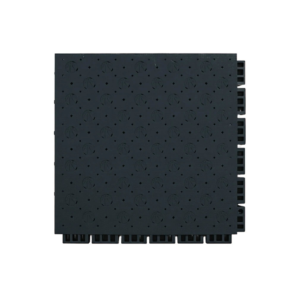DUNK MASTER Outdoor Sports Flooring Tiles Interlocking Anti-Slip Court Floor 30.48cm Modular Tiles 10/20/30sqm Basketball Court Playground - Black