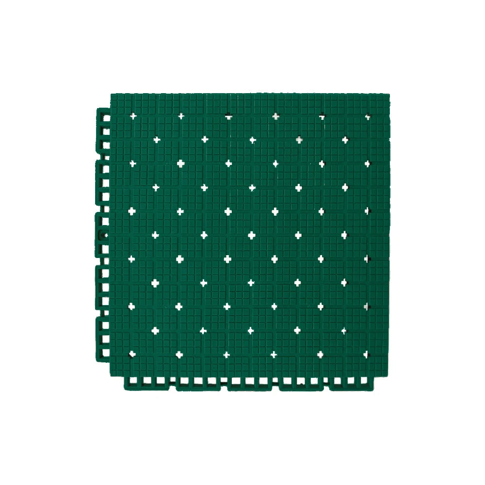 DUNK MASTER Interlocking Sports Flooring Tiles Anti-Slip Shock Absorbing Court Flooring 25cm Modular Tiles 10/20/30sqm Basketball Court Playground - Dark Green
