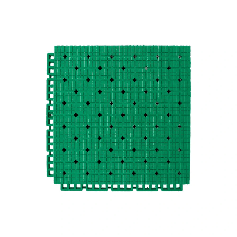 DUNK MASTER Interlocking Sports Flooring Tiles Anti-Slip Shock Absorbing Court Flooring 25cm Modular Tiles 10/20/30sqm Basketball Court Playground - Grass Green