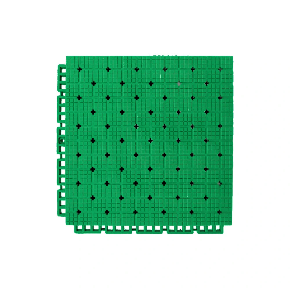 DUNK MASTER Interlocking Sports Flooring Tiles Anti-Slip Shock Absorbing Court Flooring 25cm Modular Tiles 10/20/30sqm Basketball Court Playground - Emerald Green