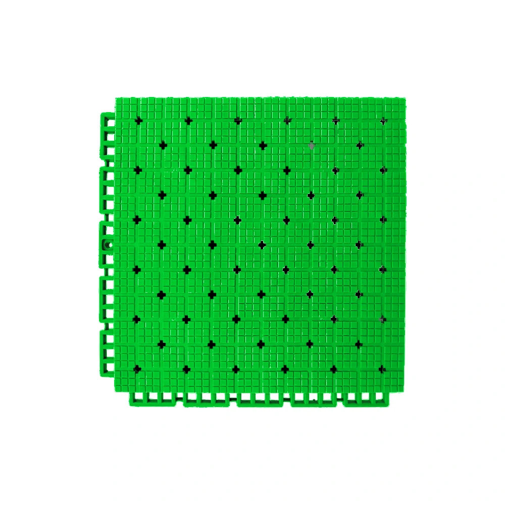 DUNK MASTER Interlocking Sports Flooring Tiles Anti-Slip Shock Absorbing Court Flooring 25cm Modular Tiles 10/20/30sqm Basketball Court Playground - Apple Green