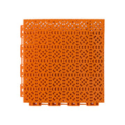 DUNK MASTER Interlocking Sports Floor Tiles - Anti-Slip Grid Pattern Court Flooring 25cm Modular Tiles for Basketball Courts 10/20/30 Square Meters - Orange