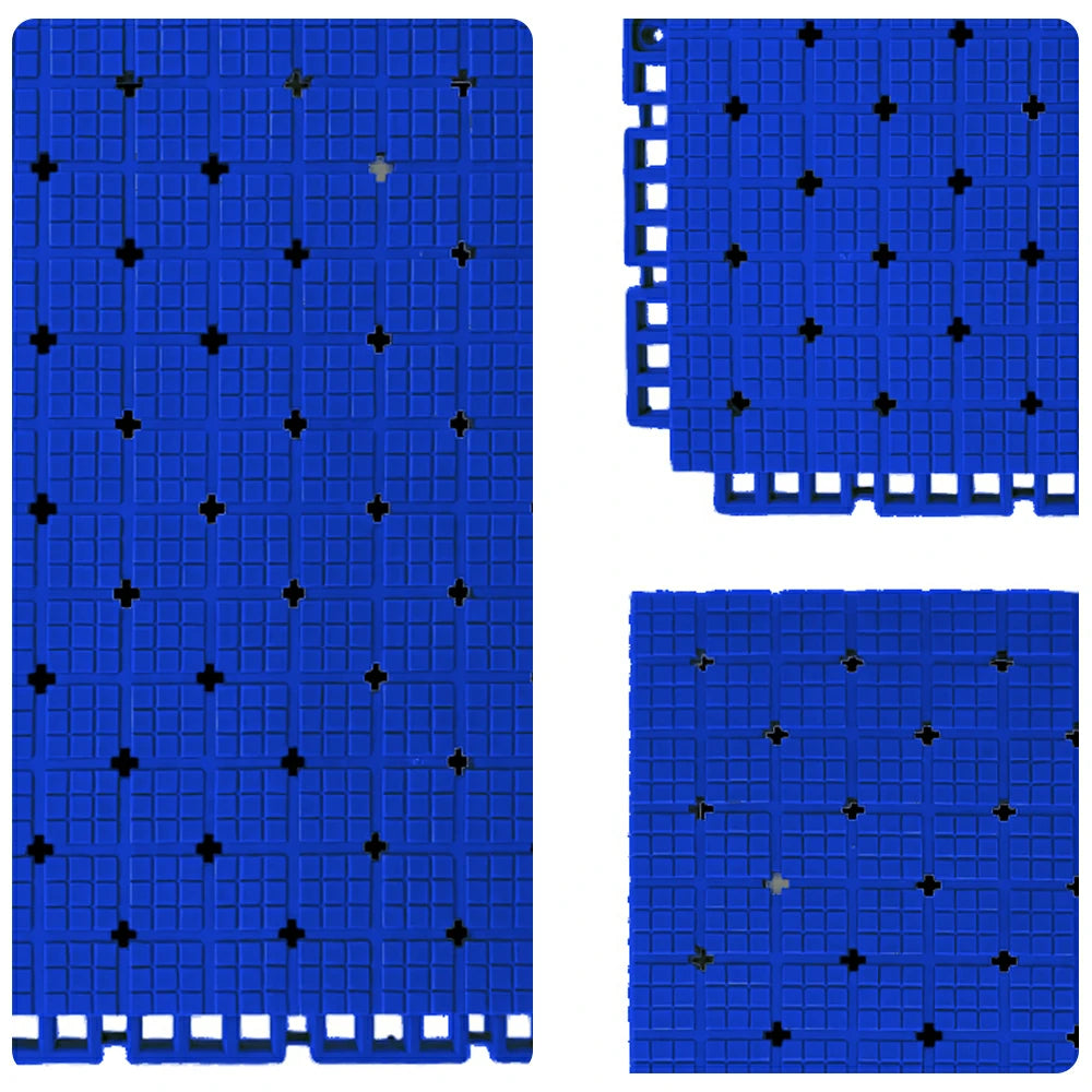 DUNK MASTER Interlocking Sports Flooring Tiles Anti-Slip Shock Absorbing Court Flooring 25cm Modular Tiles 10/20/30sqm Basketball Court Playground - Royal Blue