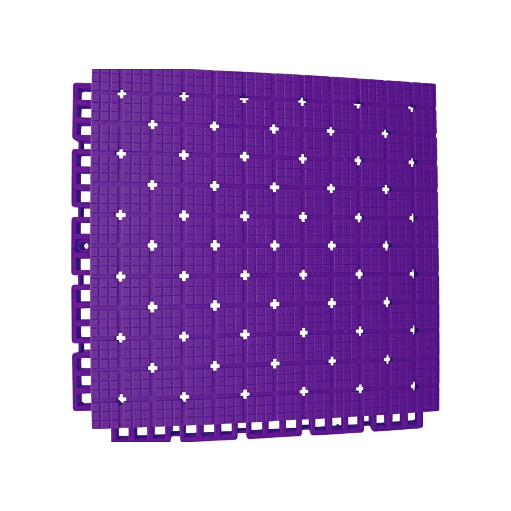 DUNK MASTER Interlocking Sports Flooring Tiles Anti-Slip Shock Absorbing Court Flooring 25cm Modular Tiles 10/20/30sqm Basketball Court Playground - Purple