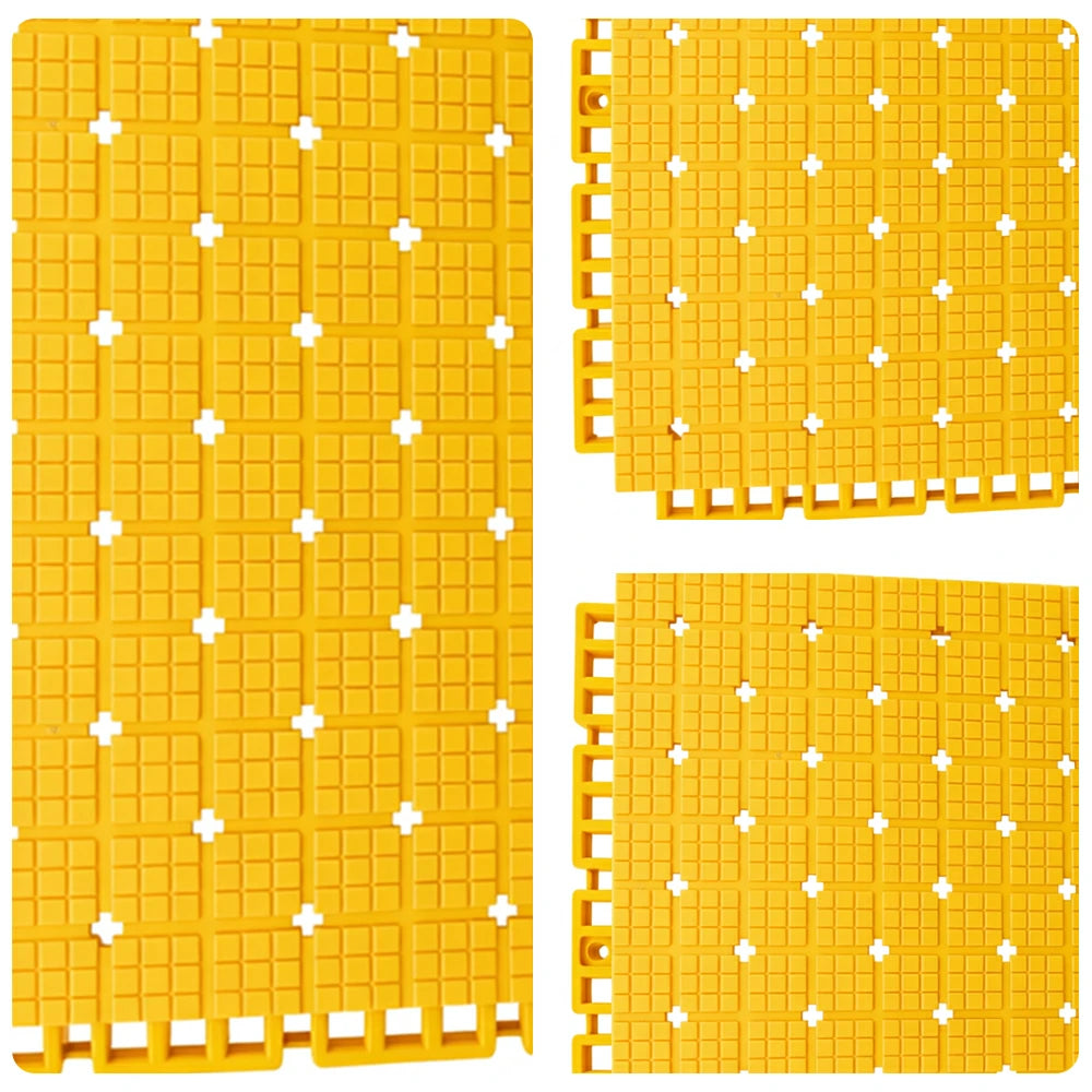 DUNK MASTER Interlocking Sports Flooring Tiles Anti-Slip Shock Absorbing Court Flooring 25cm Modular Tiles 10/20/30sqm Basketball Court Playground - Yellow
