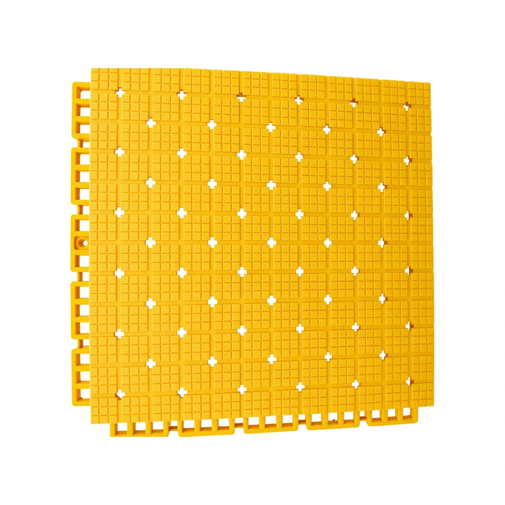 DUNK MASTER Interlocking Sports Flooring Tiles Anti-Slip Shock Absorbing Court Flooring 25cm Modular Tiles 10/20/30sqm Basketball Court Playground - Yellow
