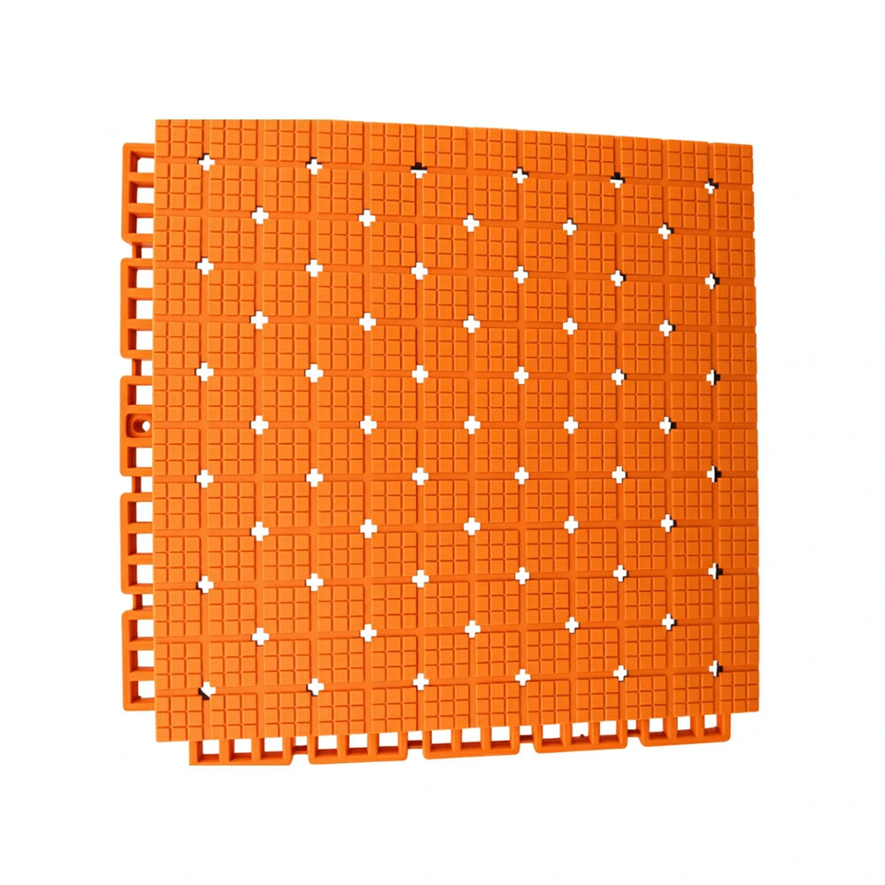 DUNK MASTER Interlocking Sports Flooring Tiles Anti-Slip Shock Absorbing Court Flooring 25cm Modular Tiles 10/20/30sqm Basketball Court Playground - Orange