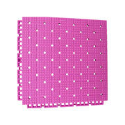 DUNK MASTER Interlocking Sports Flooring Tiles Anti-Slip Shock Absorbing Court Flooring 25cm Modular Tiles 10/20/30sqm Basketball Court Playground - Pink