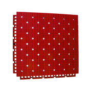 DUNK MASTER Interlocking Sports Flooring Tiles Anti-Slip Shock Absorbing Court Flooring 25cm Modular Tiles 10/20/30sqm Basketball Court Playground - Red