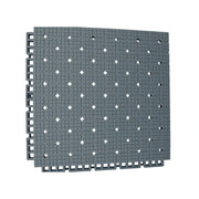 DUNK MASTER Interlocking Sports Flooring Tiles Anti-Slip Shock Absorbing Court Flooring 25cm Modular Tiles 10/20/30sqm Basketball Court Playground - Light Grey