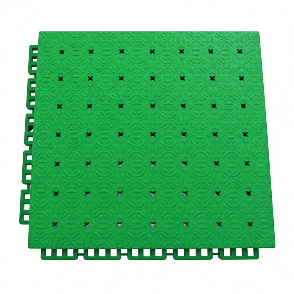 DUNK MASTER Interlocking Sports Flooring Tiles Non-Slip Drainage Court Flooring 10/20/30sqm Outdoor Basketball Court Playground Floor - Emerald Green