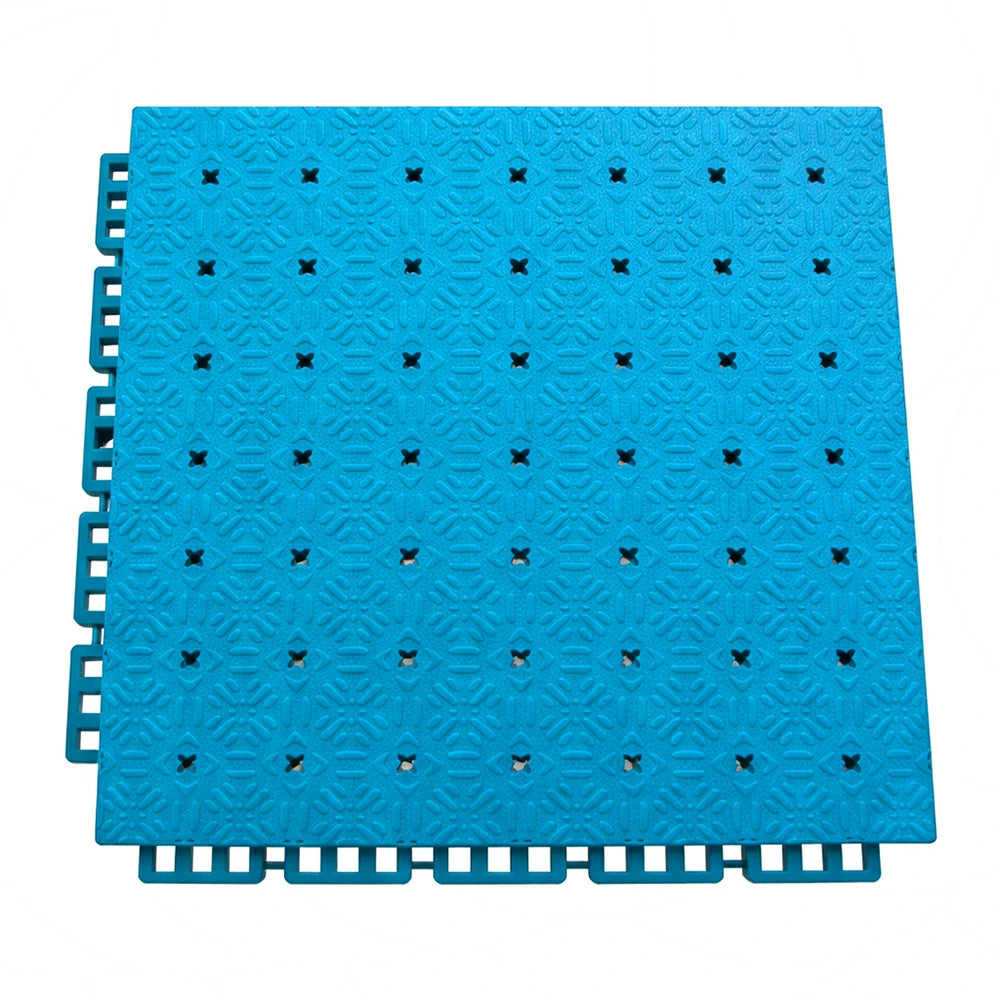 DUNK MASTER Interlocking Sports Flooring Tiles Non-Slip Drainage Court Flooring 10/20/30sqm Outdoor Basketball Court Playground Floor - Blue