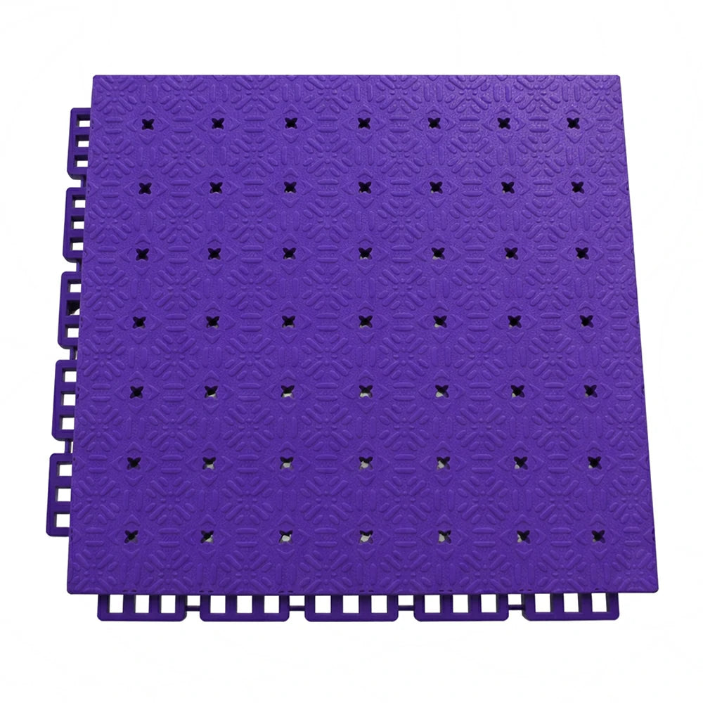 DUNK MASTER Interlocking Sports Flooring Tiles Non-Slip Drainage Court Flooring 10/20/30sqm Outdoor Basketball Court Playground Floor - Purple