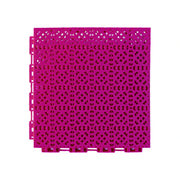 DUNK MASTER Interlocking Sports Floor Tiles - Anti-Slip Grid Pattern Court Flooring 25cm Modular Tiles for Basketball Courts 10/20/30 Square Meters - Rose Red