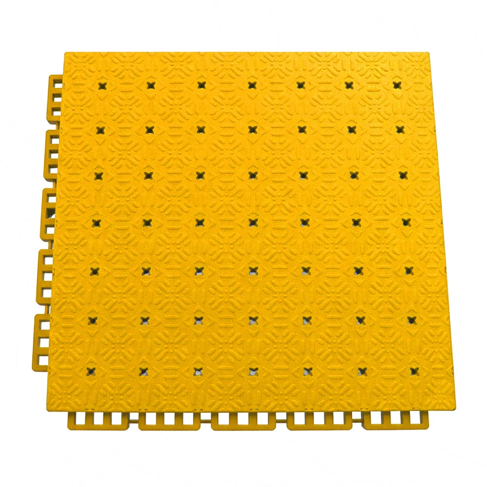 DUNK MASTER Interlocking Sports Flooring Tiles Non-Slip Drainage Court Flooring 10/20/30sqm Outdoor Basketball Court Playground Floor - Yellow