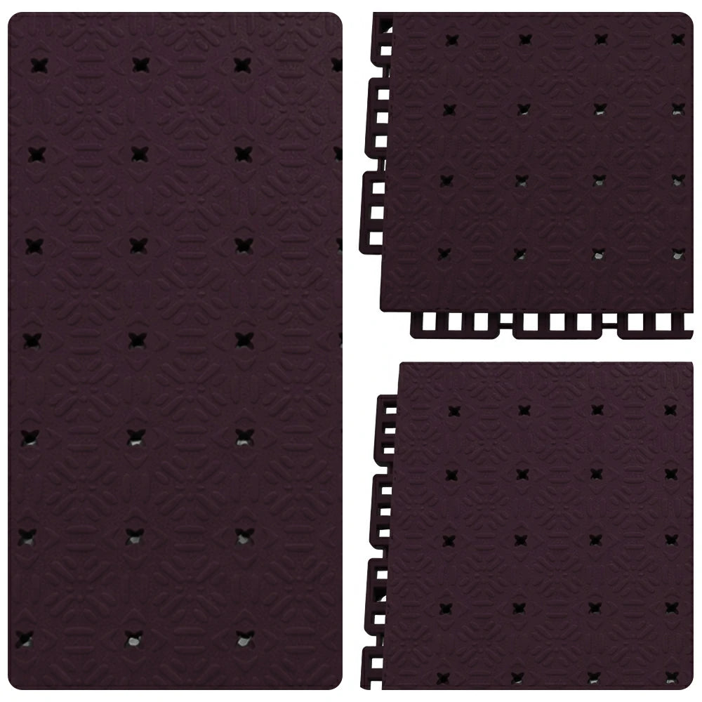 DUNK MASTER Interlocking Sports Flooring Tiles Non-Slip Drainage Court Flooring 10/20/30sqm Outdoor Basketball Court Playground Floor - Coffee