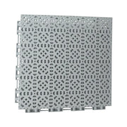 DUNK MASTER Interlocking Sports Floor Tiles - Anti-Slip Grid Pattern Court Flooring 25cm Modular Tiles for Basketball Courts 10/20/30 Square Meters - Light Grey