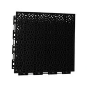 DUNK MASTER Interlocking Sports Floor Tiles - Anti-Slip Grid Pattern Court Flooring 25cm Modular Tiles for Basketball Courts 10/20/30 Square Meters - Black