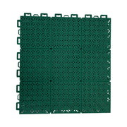 DUNK MASTER Interlocking Sports Floor Tiles - Soft Connection Anti-Slip Court Flooring 34cm Modular Tiles for Basketball Courts 10/20/30 Square Meters - Dark Green