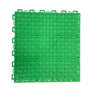 DUNK MASTER Interlocking Sports Floor Tiles - Soft Connection Anti-Slip Court Flooring 34cm Modular Tiles for Basketball Courts 10/20/30 Square Meters - Emerald Green