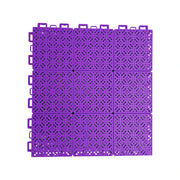 DUNK MASTER Interlocking Sports Floor Tiles - Soft Connection Anti-Slip Court Flooring 34cm Modular Tiles for Basketball Courts 10/20/30 Square Meters - Purple