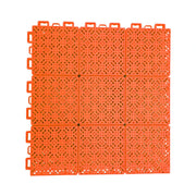 DUNK MASTER Interlocking Sports Floor Tiles - Soft Connection Anti-Slip Court Flooring 34cm Modular Tiles for Basketball Courts 10/20/30 Square Meters - Orange