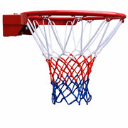 DUNK MASTER Universal 45cm Basketball Rim with Weatherproof Nylon Net and Spring-Loaded Durable Steel Hoop