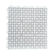 DUNK MASTER Interlocking Sports Floor Tiles - Soft Connection Anti-Slip Court Flooring 34cm Modular Tiles for Basketball Courts 10/20/30 Square Meters - White