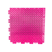 DUNK MASTER Interlocking Sports Floor Tiles - Bamboo Pattern Anti-Slip Court Flooring Modular Tiles for Basketball Courts 10/20/30 Square Meters - Pink