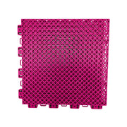 DUNK MASTER Interlocking Sports Floor Tiles - Bamboo Pattern Anti-Slip Court Flooring Modular Tiles for Basketball Courts 10/20/30 Square Meters - Rose Red