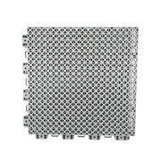 DUNK MASTER Interlocking Sports Floor Tiles - Bamboo Pattern Anti-Slip Court Flooring Modular Tiles for Basketball Courts 10/20/30 Square Meters - Light Grey