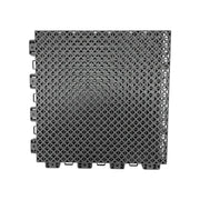 DUNK MASTER Interlocking Sports Floor Tiles - Bamboo Pattern Anti-Slip Court Flooring Modular Tiles for Basketball Courts 10/20/30 Square Meters - Dark Grey