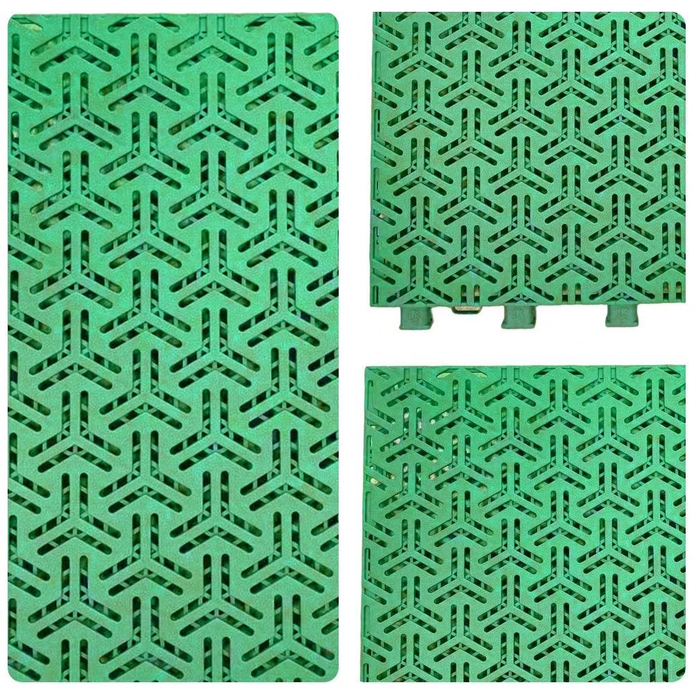 DUNK MASTER Interlocking Sports Floor Tiles - Flight Key Plus Anti-Slip Court Flooring Modular Tiles for Basketball Courts 10/20/30 Square Meters - Emerald Green