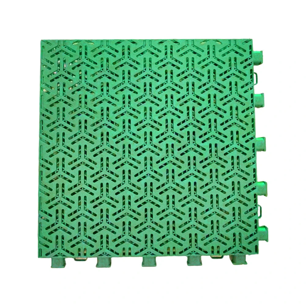 DUNK MASTER Interlocking Sports Floor Tiles - Flight Key Plus Anti-Slip Court Flooring Modular Tiles for Basketball Courts 10/20/30 Square Meters - Emerald Green