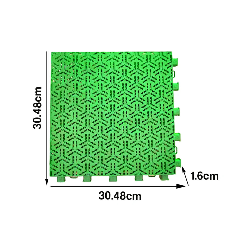 DUNK MASTER Interlocking Sports Floor Tiles - Flight Key Plus Anti-Slip Court Flooring Modular Tiles for Basketball Courts 10/20/30 Square Meters - Apple Green