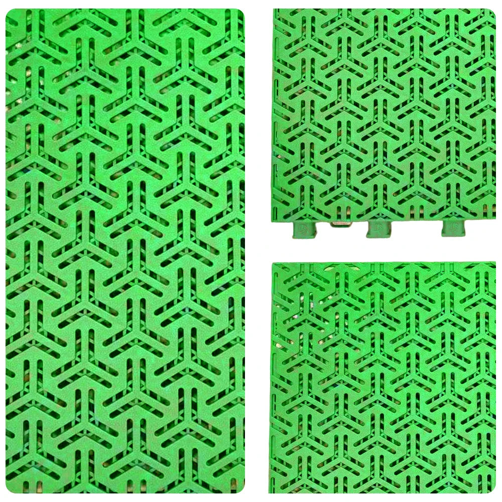 DUNK MASTER Interlocking Sports Floor Tiles - Flight Key Plus Anti-Slip Court Flooring Modular Tiles for Basketball Courts 10/20/30 Square Meters - Apple Green