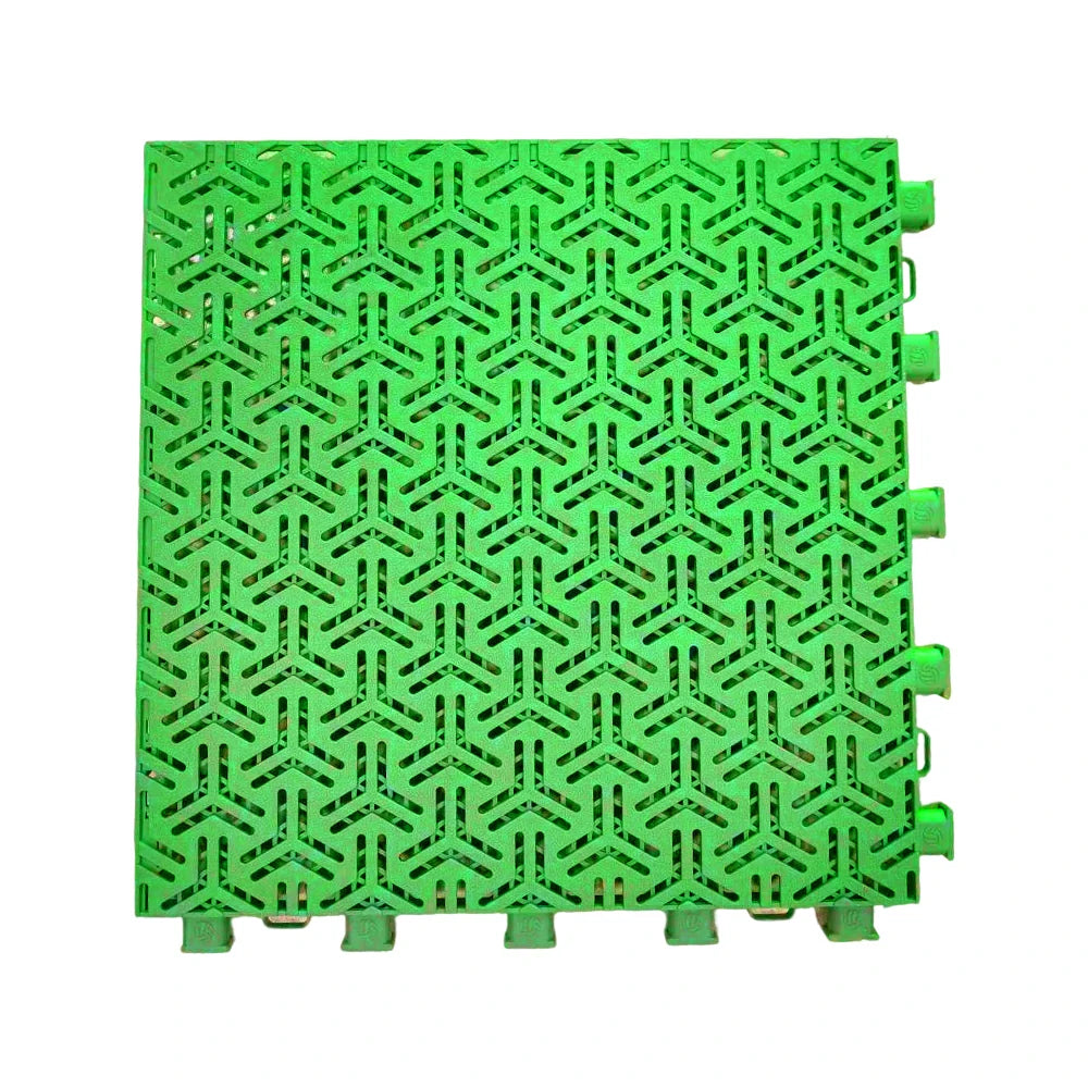 DUNK MASTER Interlocking Sports Floor Tiles - Flight Key Plus Anti-Slip Court Flooring Modular Tiles for Basketball Courts 10/20/30 Square Meters - Apple Green
