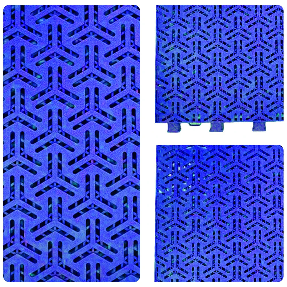 DUNK MASTER Interlocking Sports Floor Tiles - Flight Key Plus Anti-Slip Court Flooring Modular Tiles for Basketball Courts 10/20/30 Square Meters - Royal Blue
