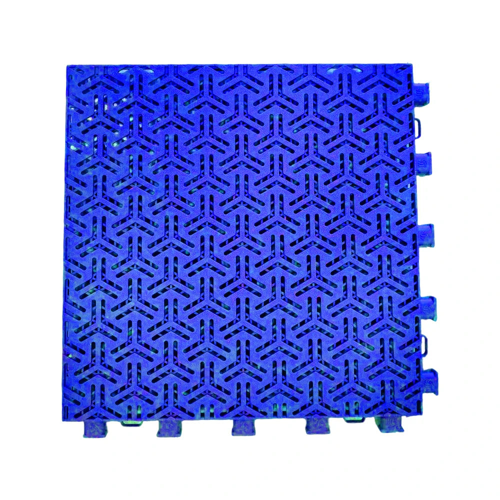 DUNK MASTER Interlocking Sports Floor Tiles - Flight Key Plus Anti-Slip Court Flooring Modular Tiles for Basketball Courts 10/20/30 Square Meters - Royal Blue