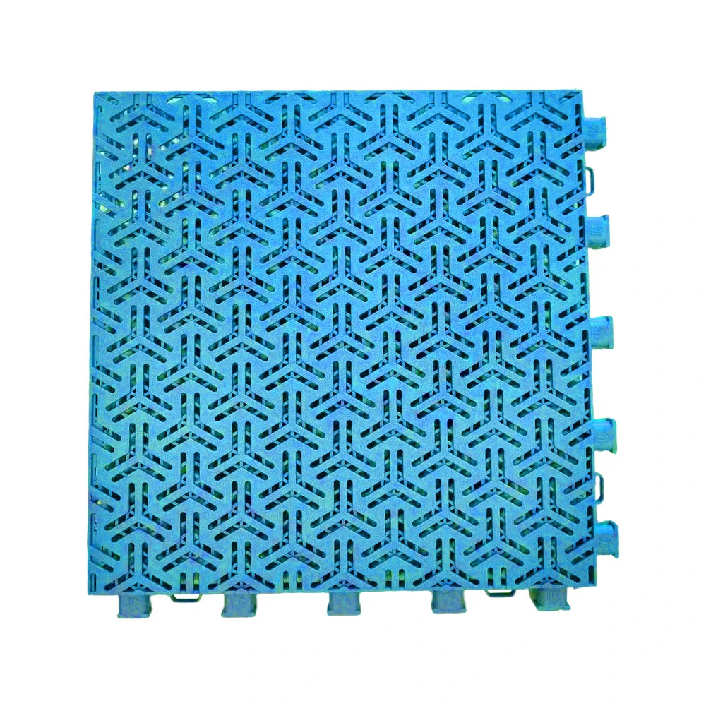 DUNK MASTER Interlocking Sports Floor Tiles - Flight Key Plus Anti-Slip Court Flooring Modular Tiles for Basketball Courts 10/20/30 Square Meters - Blue