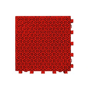 DUNK MASTER Interlocking Sports Floor Tiles - Flight Key Plus Anti-Slip Court Flooring Modular Tiles for Basketball Courts 10/20/30 Square Meters - Red