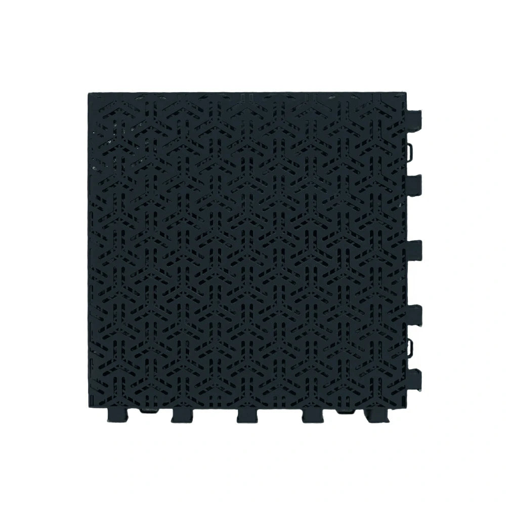 DUNK MASTER Interlocking Sports Floor Tiles - Flight Key Plus Anti-Slip Court Flooring Modular Tiles for Basketball Courts 10/20/30 Square Meters - Black